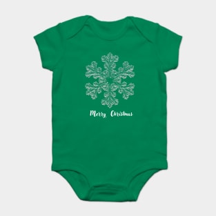 Merry Christmas Ice Crystal Baby Bodysuit